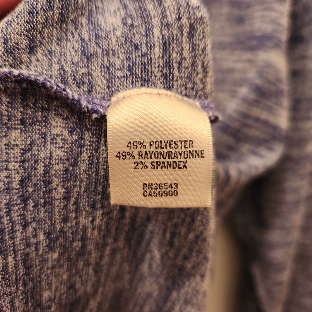 Van Heusen Heather Blue Long Sleeve Size L - Picture 4 of 4